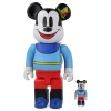 400% + 100% Bearbrick Mickey Mouse Brave Little Tailor -Jouets Séries Magasin 400mickeyliltailor19