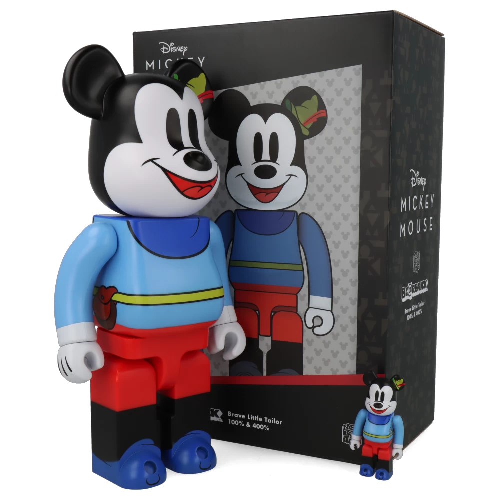 400% + 100% Bearbrick Mickey Mouse Brave Little Tailor 11 400% + 100% Bearbrick Mickey Mouse Brave Little Tailor – Image 9