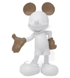 Mickey Welcome Blanc Mat & Effet Bois
