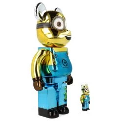 400% + 100% Bearbrick Dave Chrome (Les Minions) 11 400% + 100% Bearbrick Dave Chrome (Les Minions) -Jouets Séries Magasin bearbrick400davechrome17