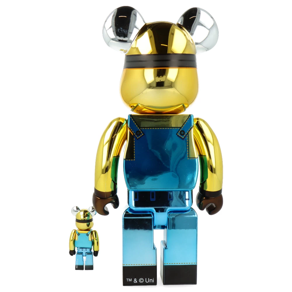 400% + 100% Bearbrick Dave Chrome (Les Minions) 7 400% + 100% Bearbrick Dave Chrome (Les Minions) – Image 5