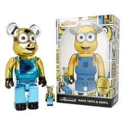 400% + 100% Bearbrick Dave Chrome (Les Minions) 15 400% + 100% Bearbrick Dave Chrome (Les Minions) -Jouets Séries Magasin bearbrick400davechrome21