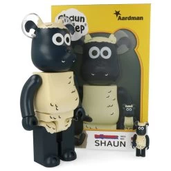 400% + 100% Bearbrick Shaun Le Mouton -Jouets Séries Magasin bearbrick400shaun14