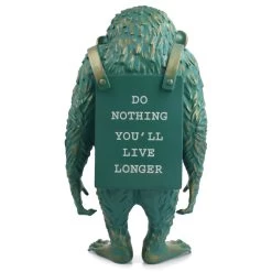 Monkey Sign Bronze Statue - Banksy X Medicom Toy -Jouets Séries Magasin monkeysignbronzevert14