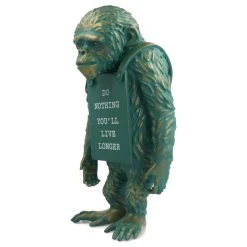 Monkey Sign Bronze Statue - Banksy X Medicom Toy -Jouets Séries Magasin monkeysignbronzevert17