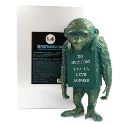 Monkey Sign Bronze Statue - Banksy X Medicom Toy -Jouets Séries Magasin monkeysignbronzevert18
