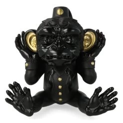 More Evil Monkeys - Black - Set De 3 Pièces -Jouets Séries Magasin nomoremonkeysblackandgold52