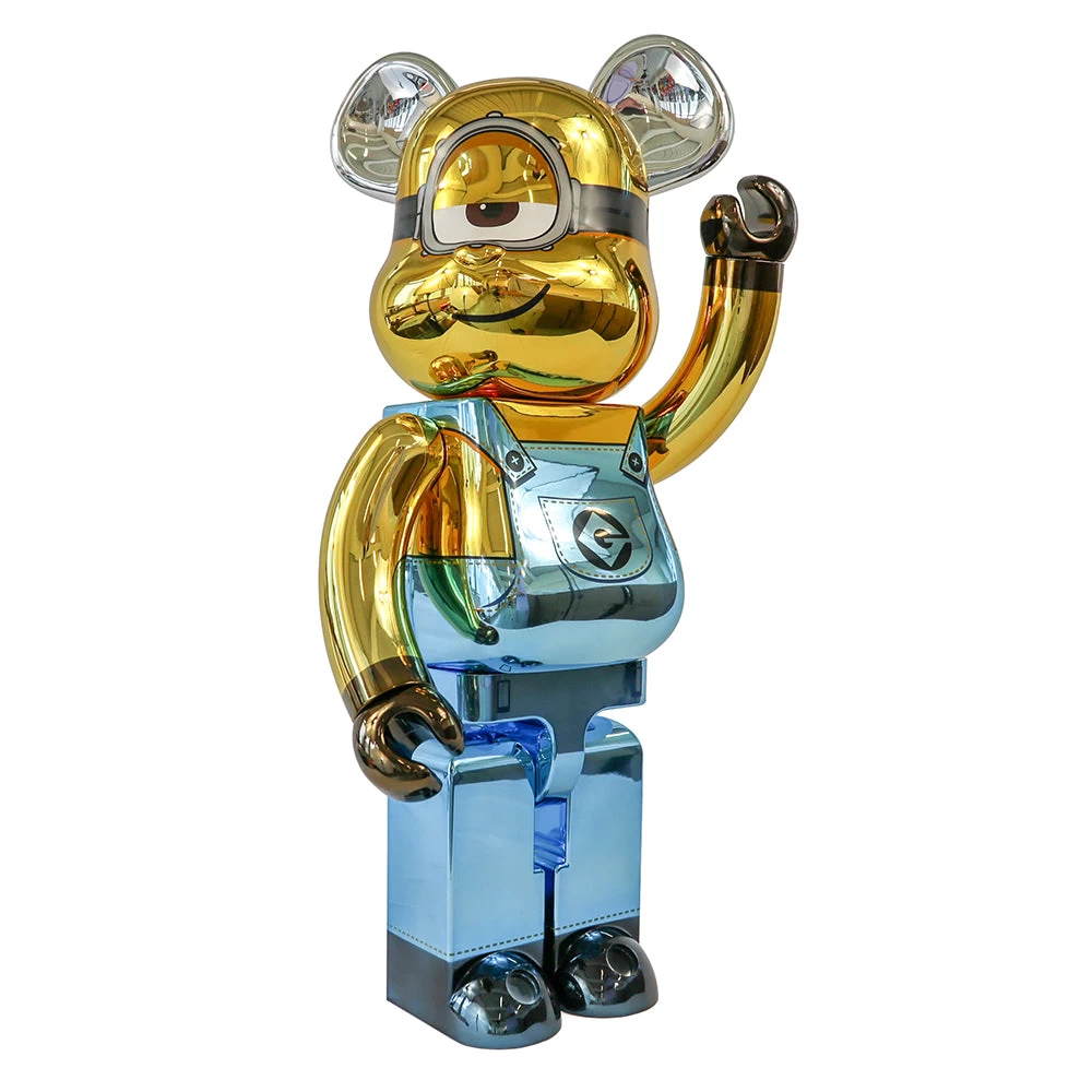 1000% Bearbrick Minion Stuart Chrome Ver. 8 1000% Bearbrick Minion Stuart Chrome Ver. – Image 6